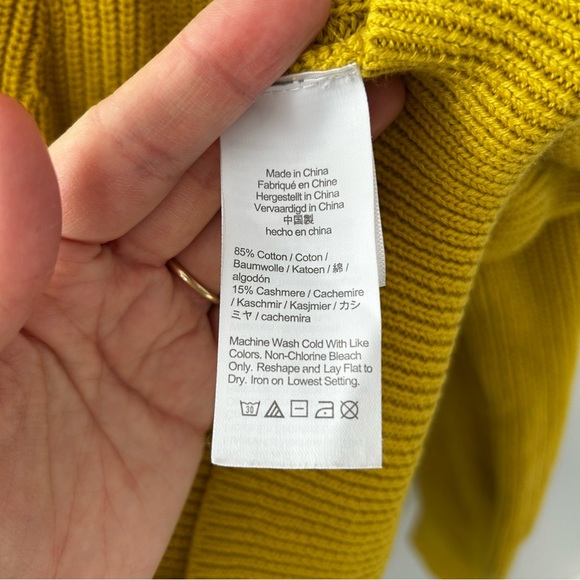 J. Crew V-Neck Cotton Blend Button Cardigan Chartreuse Size Small AX752 - Picture 6 of 10